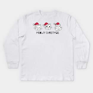 Meowy Christmas Kids Long Sleeve T-Shirt